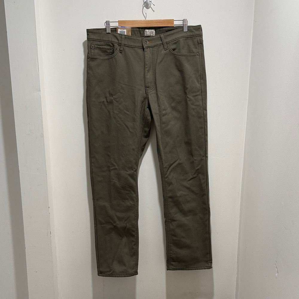 NWT Weatherproof Vintage Flannel Lined Jeans Men’s 36/32 Green Winter Warm Pants